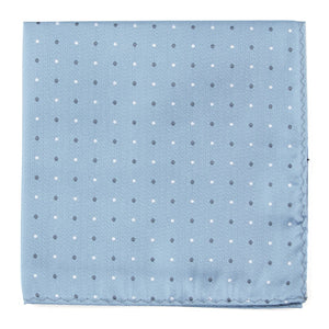 Suited Polka Dots Steel Blue Pocket Square featured image