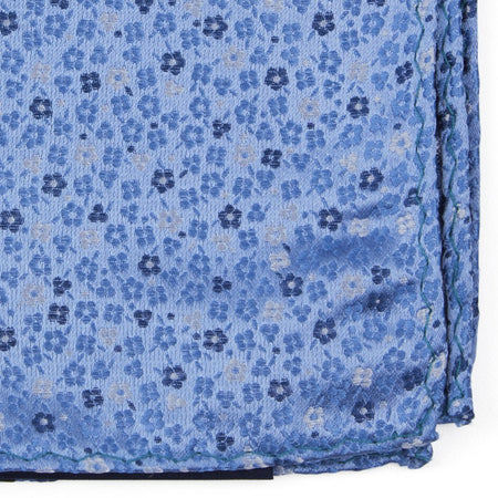 Flower Fields Light Blue Pocket Square | Silk Pocket Squares | Tie Bar