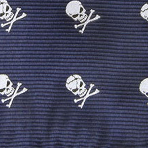Skull And Crossbones Navy Pocket Square alternated image 1