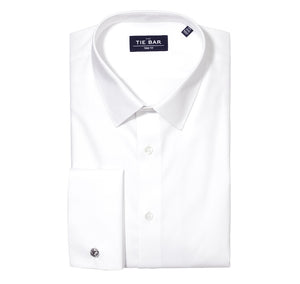 Pinpoint Solid - French Cuff White Non-Iron Dress Shirt featured image