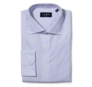 Double Stripe Lavender Non-Iron Dress Shirt featured image