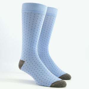 Mumu Weddings - Seaside Dot Steel Blue Dress Socks