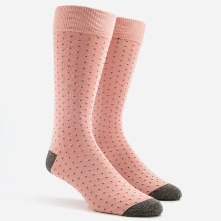 Mumu Weddings - Seaside Dot Dusty Blush Dress Socks | Cotton Socks ...