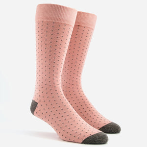 Mumu Weddings - Seaside Dot Dusty Blush Dress Socks