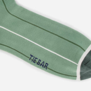 Vertical Stripe Jade Dress Socks