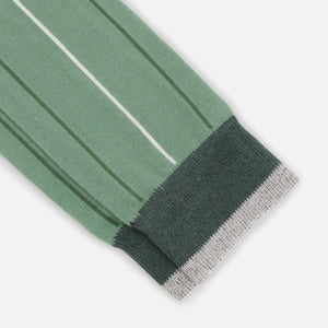 Vertical Stripe Jade Dress Socks