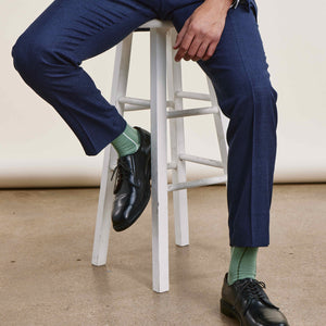 Vertical Stripe Jade Dress Socks alternated image 3