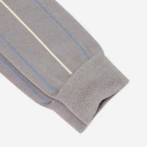 Vertical Stripe Grey Dress Socks alternated image 2
