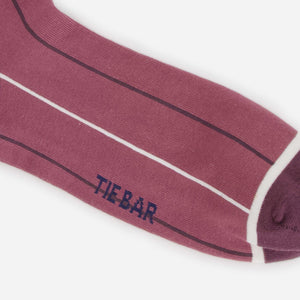 Vertical Stripe Mauve Socks alternated image 1