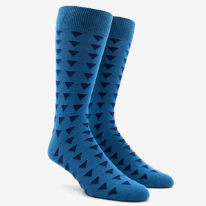 Triangle Geo Peacock Green Dress Socks