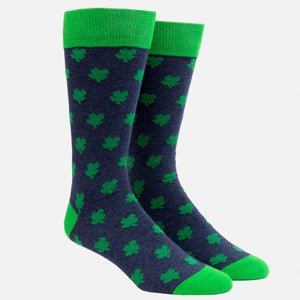 Feeling Lucky Navy Dress Socks featured image