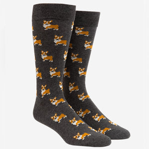 Corgi Charcoal Dress Socks