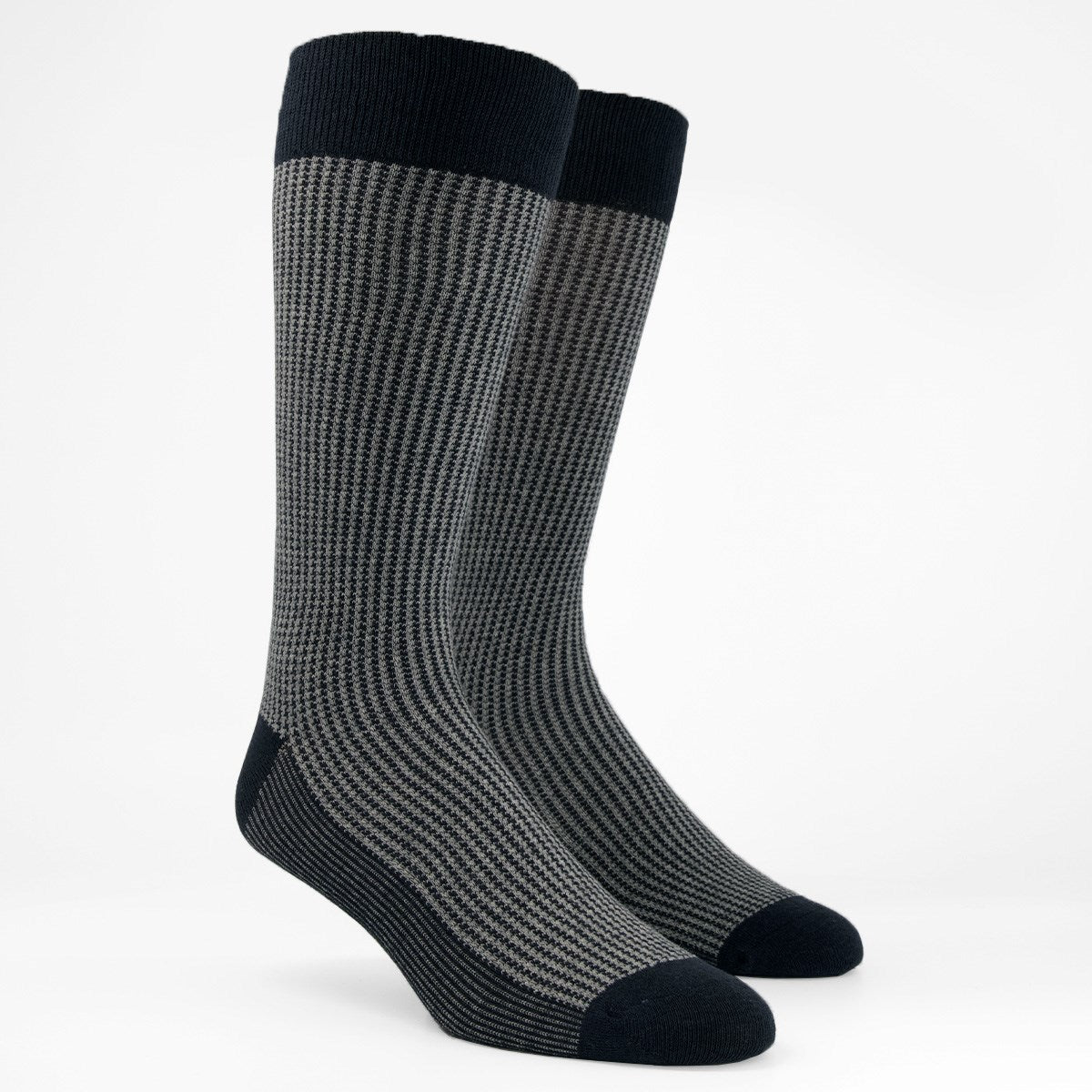 Micro Houndstooth Charcoal Dress Socks | Cotton Socks | Tie Bar