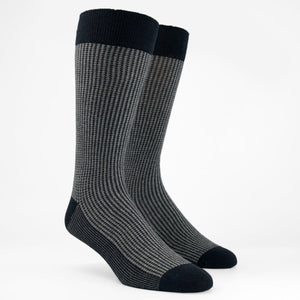 Micro Houndstooth Charcoal Dress Socks featured image