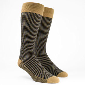 Micro Houndstooth Khaki Dress Socks featured image