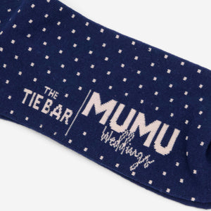 Mumu Weddings - Seaside Dot Navy Socks alternated image 1