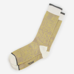 Line Floral Champagne Dress Socks featured image
