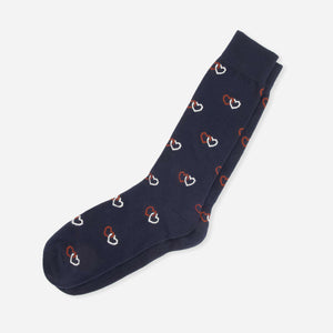 Linked Hearts Navy Dress Socks featured image