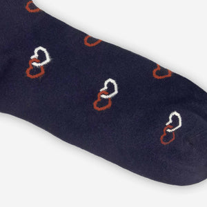 Linked Hearts Navy Dress Socks alternated image 1