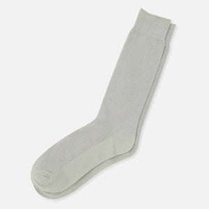 Solid Pique Light Grey Dress Socks