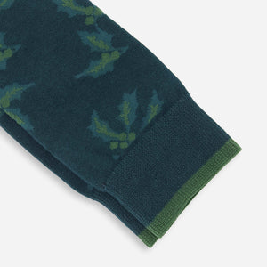 Deck The Halls Hunter Green Dress Socks alternated image 2