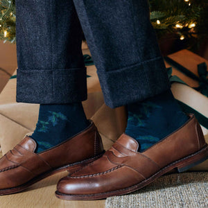 Deck The Halls Hunter Green Dress Socks alternated image 3