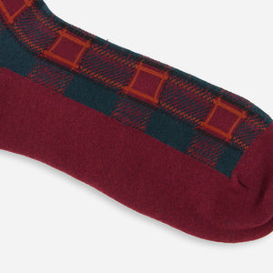 Holiday Plaid Hunter Green Dress Socks alternated image 1