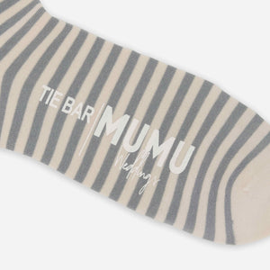 Mumu Weddings - Seaside Stripe Silver Sage Dress Socks alternated image 1