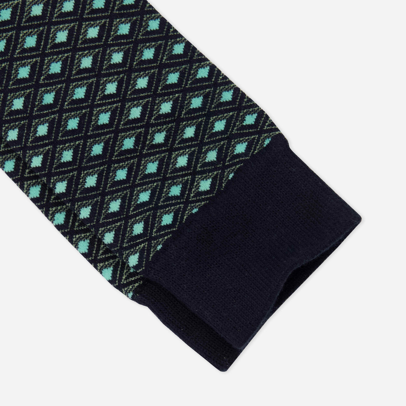 Deco Diamonds Navy Dress Socks | Cotton Socks | Tie Bar