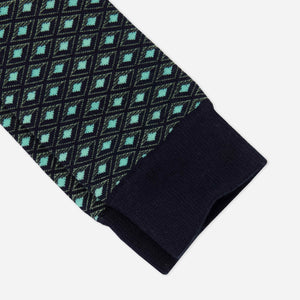 Deco Diamonds Navy Dress Socks alternated image 2