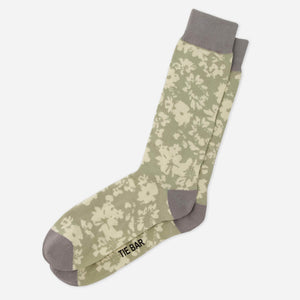 Incognito Floral Sage Green Dress Socks featured image
