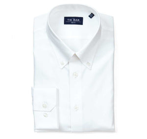 Pinpoint Solid - Button-Down Collar White Non-Iron Dress Shirt featured image