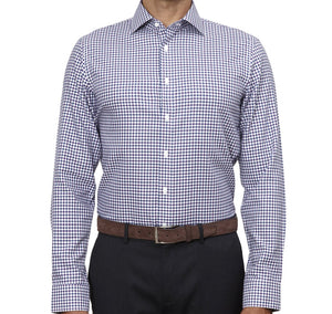 Multi Tone Gingham Purple Non-iron Dress Shirt | Cotton Shirts | Tie Bar