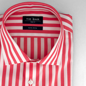 Cabana Stripe Pink Non-Iron Dress Shirt featured image