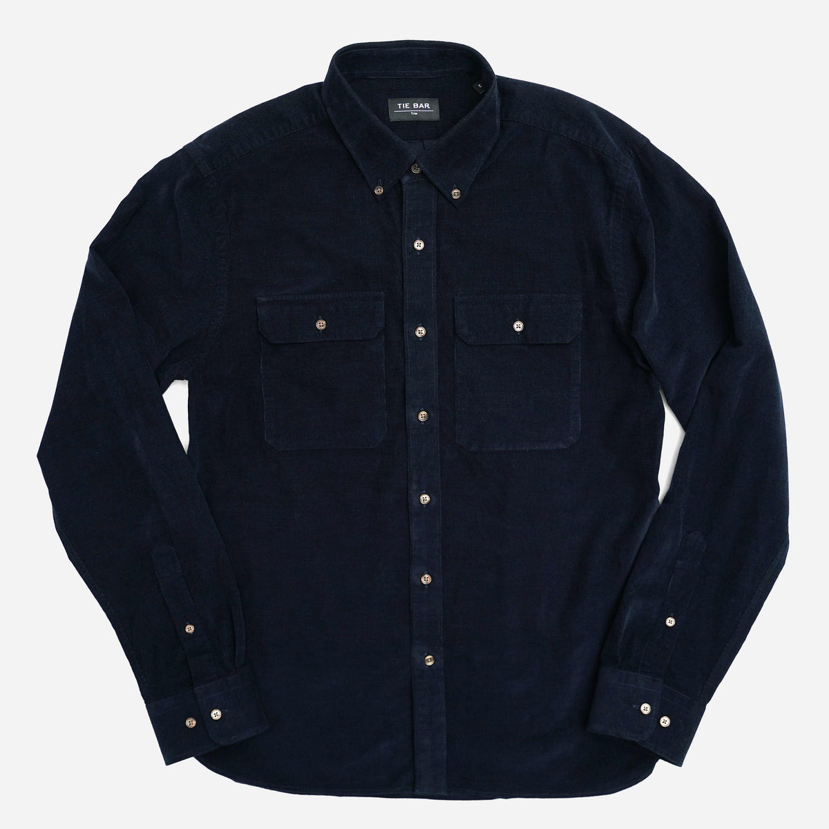 Corduroy Utility Shirt Navy Casual Shirt | Cotton Shirts | Tie Bar