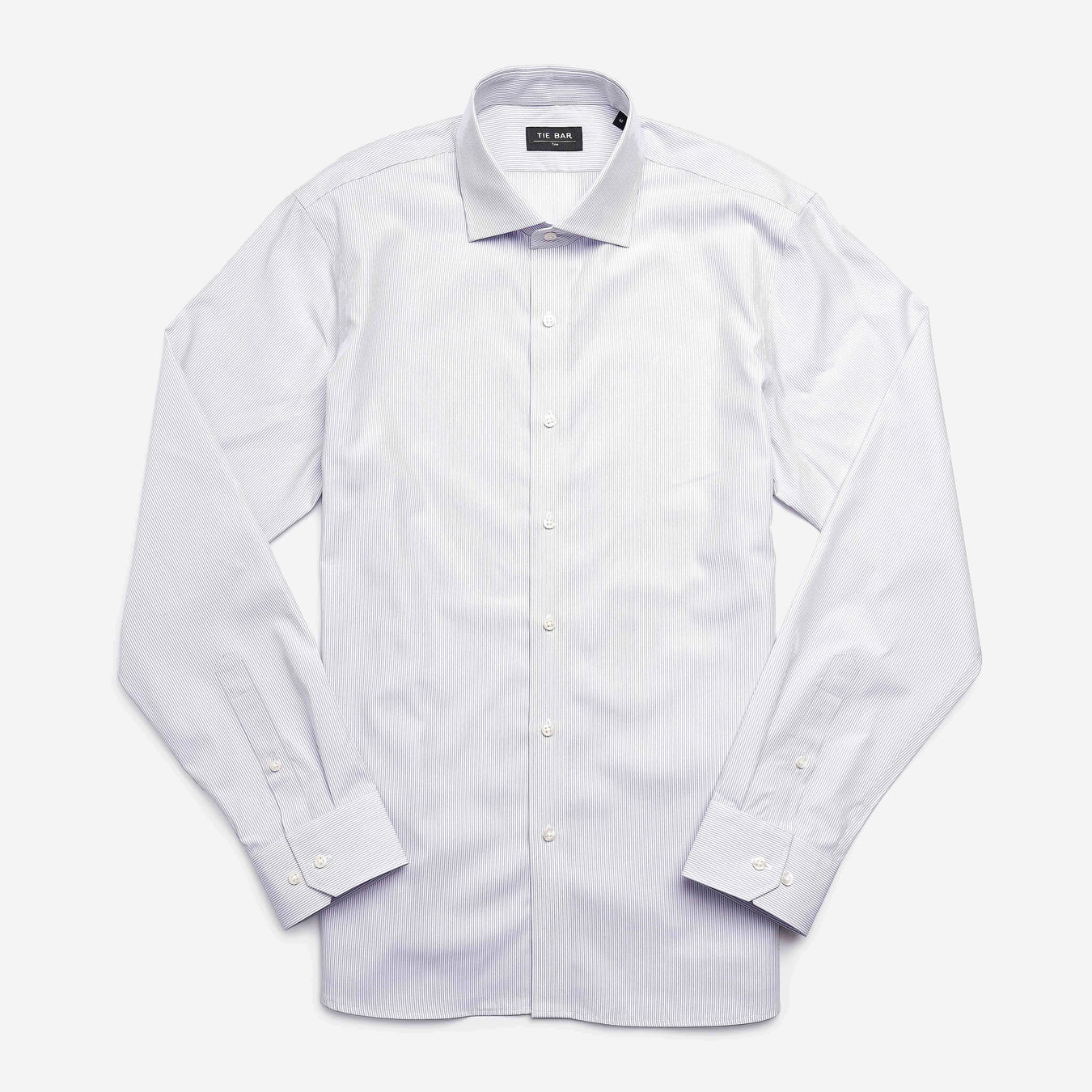 Mini Stripe Light Grey Dress Shirt | Cotton Shirts | Tie Bar