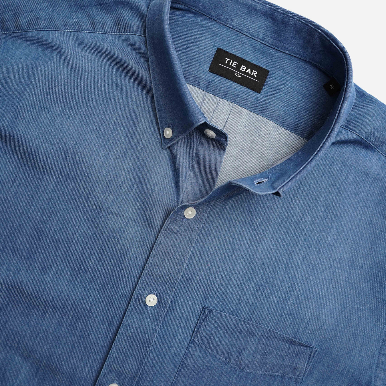 Indigo Twill Blue Casual Shirt | Cotton Shirts | Tie Bar