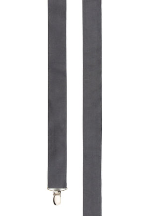 Solid Satin Charcoal Suspender alternated image 1