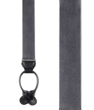 Solid Satin Charcoal Suspender alternated image 2