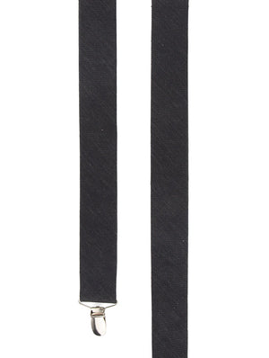 Festival Textured Solid Black Suspender alternated image 1