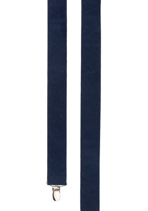Festival Textured Solid Navy Suspender