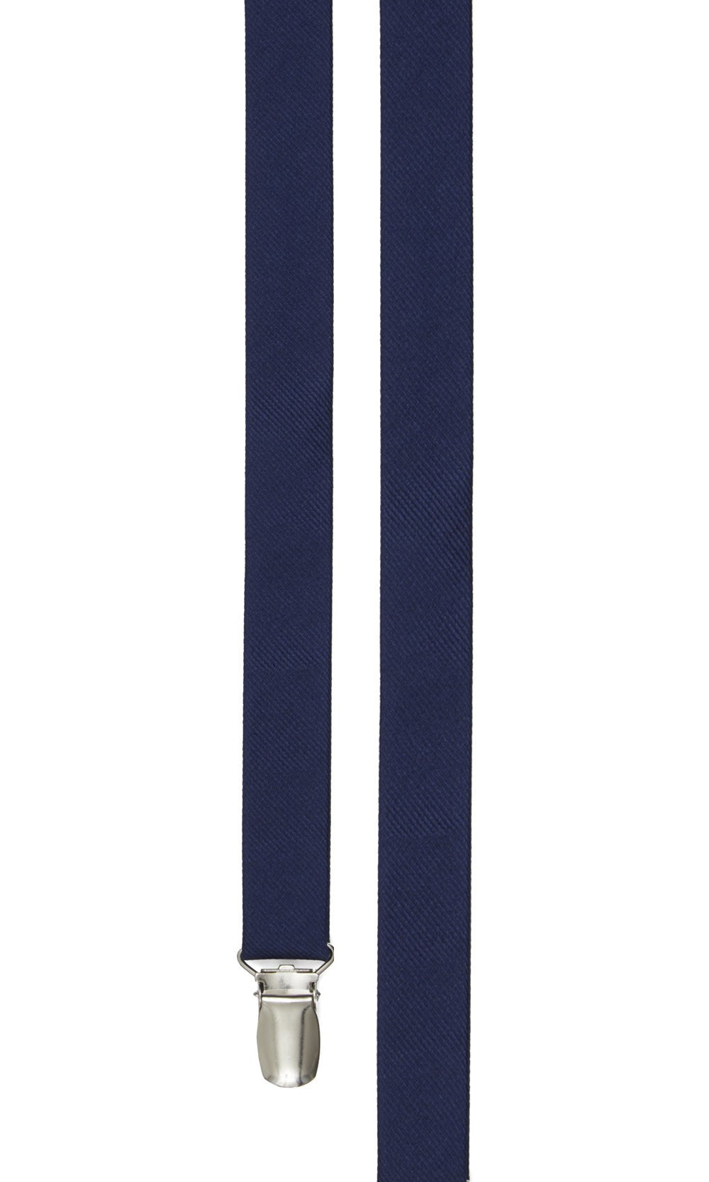 Grosgrain Solid Navy Suspender, Silk Suspenders