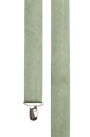 Hunter Green Button Suspenders