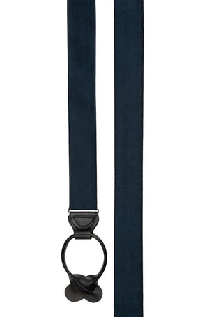 Solid Satin Navy Suspender