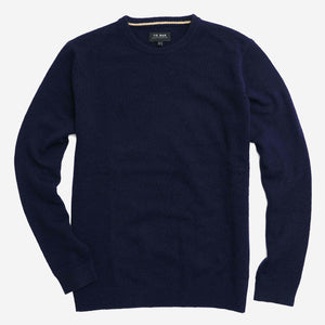 The Wells Street Merino Crewneck Navy Sweater featured image