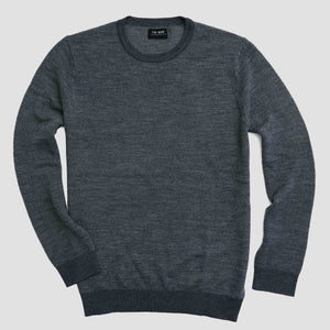 Merino Birdseye Crewneck Charcoal Sweater featured image