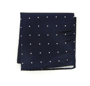 Satin Dot Classic Navy Pocket Square featured image