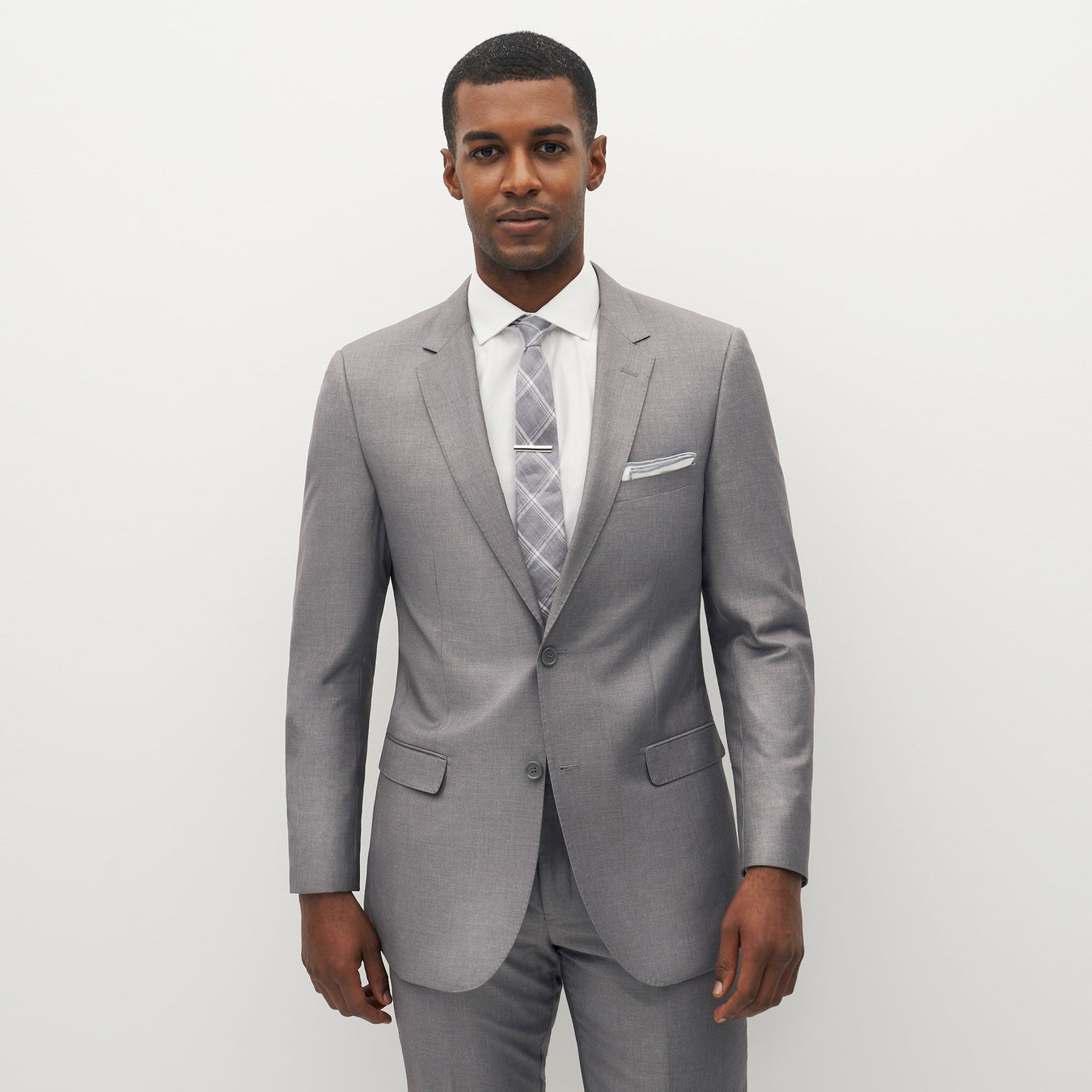 Textured Gray Suit Jacket By Suitshop | Jackets | Tie Bar