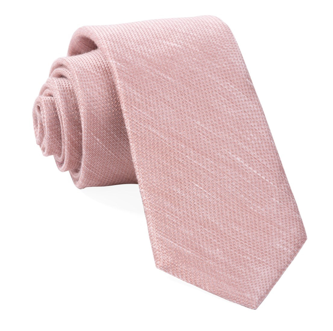 Bhldn Jet Set Solid Rose Quartz Tie | Linen Ties | Tie Bar