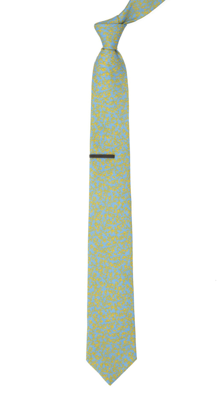 Floral Webb Light Blue Tie | Linen Ties | Tie Bar